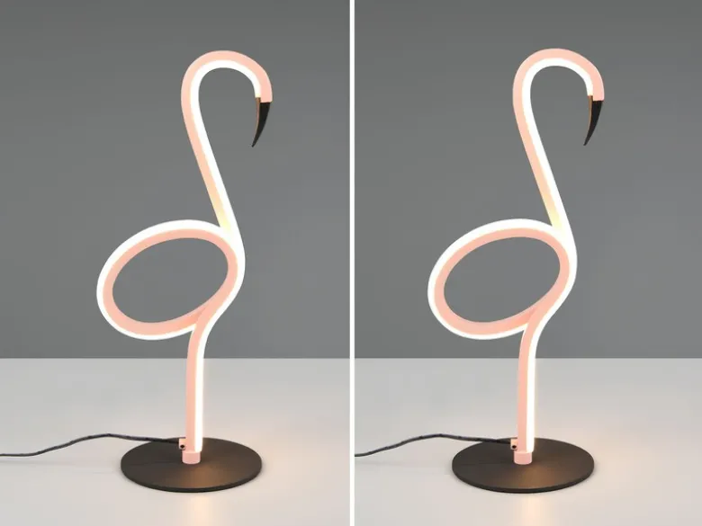 2er SET LED Deko Tischlampen Rosa mit Schnurschalter, Höhe 35cm