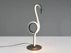 2er SET LED Deko Tischlampen Schwarz mit Schnurschalter, Höhe 35cm