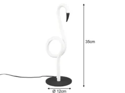 2er SET LED Deko Tischlampen Weiß mit Schnurschalter, Höhe 35cm