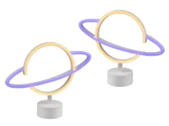 2er SET LED Deko Tischleuchte Batterie- oder USB betrieben, Höhe 25cm