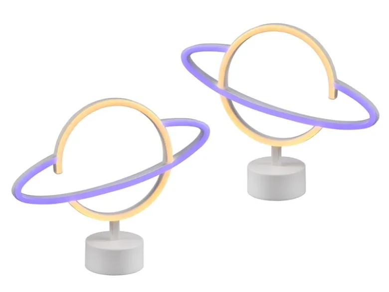 2er SET LED Deko Tischleuchte Batterie- oder USB betrieben, Höhe 25cm