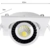 2er SET LED Einbaustrahler Weiß eckig mit schwenkbarem Spot - 8,5cm