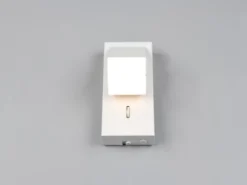 2er SET LED Innen Wandleuchten schwenkbar mit Schalter, Weiß, Höhe 15cm