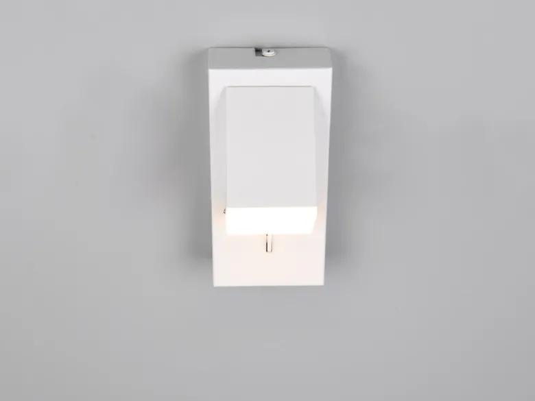 2er SET LED Innen Wandleuchten schwenkbar mit Schalter, Weiß, Höhe 15cm