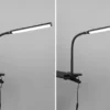 2er SET LED Klemmlampen Schwarz dimmbar & 3 Lichtfarben, Höhe 38-69cm