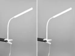 2er SET LED Klemmlampen Weiß dimmbar & 3 Lichtfarben, Höhe 38-69cm
