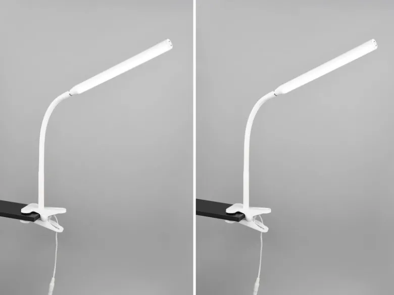 2er SET LED Klemmlampen Weiß dimmbar & 3 Lichtfarben, Höhe 38-69cm