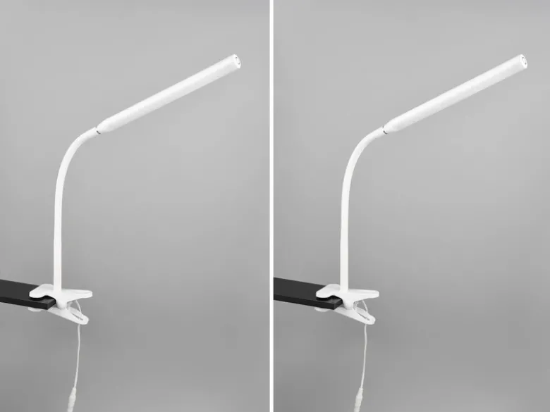 2er SET LED Klemmlampen Weiß dimmbar & 3 Lichtfarben, Höhe 38-69cm