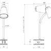 2er SET LED Klemmleuchten Beige flexibel biegsam, Höhe 33cm