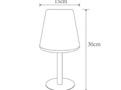 2er Set LED Outdoor Solar Tischleuchten mit RGB Farbwechsel, Höhe 30cm