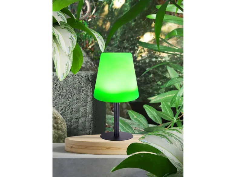 2er Set LED Outdoor Solar Tischleuchten mit RGB Farbwechsel, Höhe 30cm