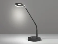 2er SET LED Schreibtischlampen Schwarz mit Dimmer, Höhe 60cm