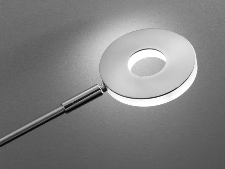 2er SET LED Schreibtischlampen Silber mit Dimmer, Höhe 60cm