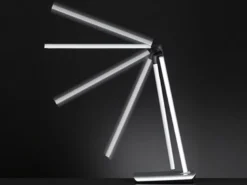 2er SET LED Schreibtischlampen Silber dimmbar & Tageslicht, Höhe 79cm