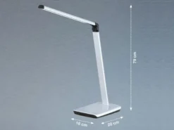 2er SET LED Schreibtischlampen Silber dimmbar & Tageslicht, Höhe 79cm