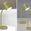 2er SET LED Schreibtischlampen Grün flexibel biegsam, Höhe 36cm