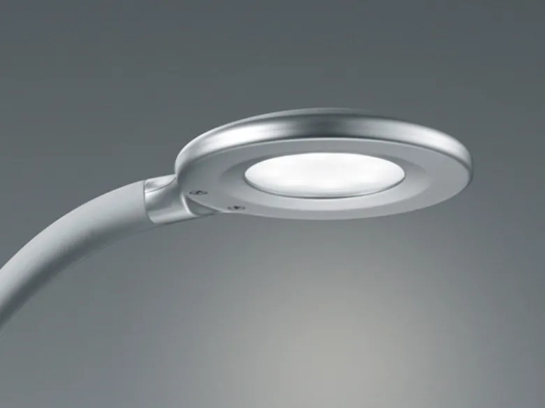 2er SET LED Schreibtischlampen Silber, Flexgelenk & Sensordimmer, Höhe 32cm
