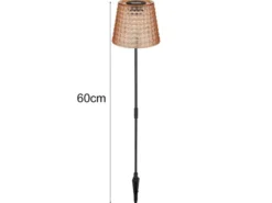 2er Set LED Solar Erdspießleuchten Bernsteinfarbig, Höhe 60cm