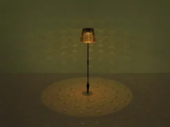 2er Set LED Solar Erdspießleuchten Bernsteinfarbig, Höhe 60cm