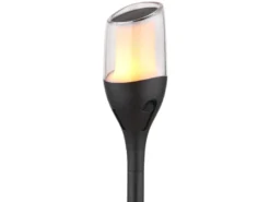 2er Set LED Solarfackeln mit Flammeneffekt, Höhe verlängerbar bis 64,5cm