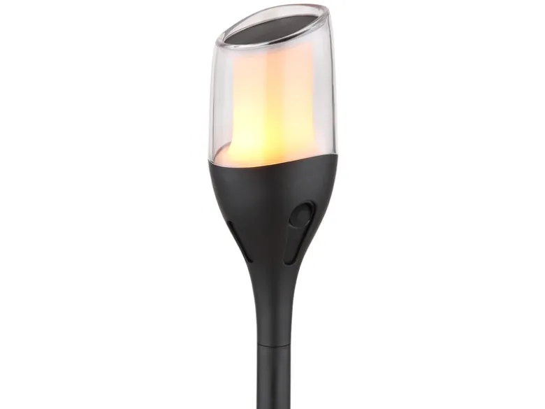 2er Set LED Solarfackeln mit Flammeneffekt, Höhe verlängerbar bis 64,5cm