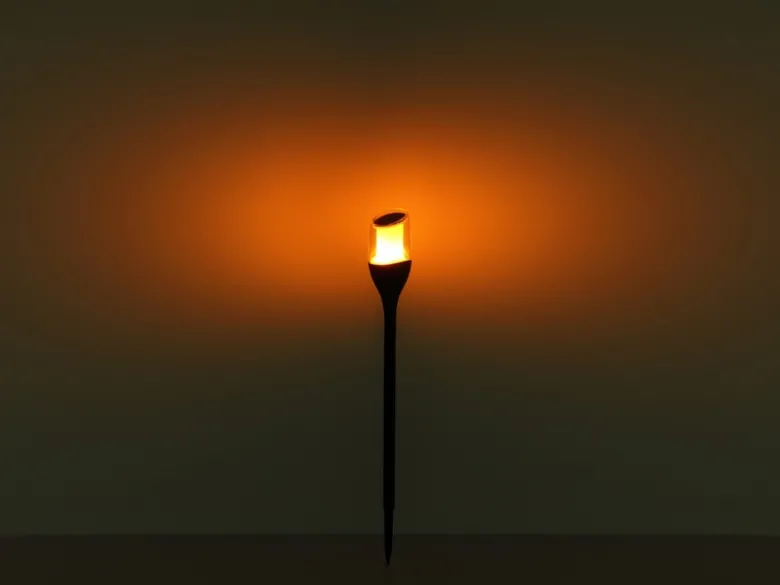 2er Set LED Solarfackeln mit Flammeneffekt, Höhe verlängerbar bis 64,5cm