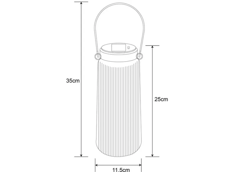 2er Set LED Solarlaternen Rauchglas, hängend oder stehend, Höhe 25cm