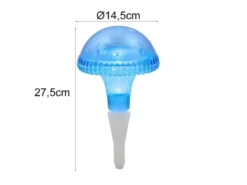 3-er Set LED Solarleuchten, Blau mit Erdspieß Höhe 27,5 cm