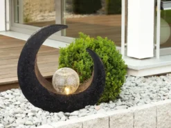 2er SET LED Solarleuchten Steinoptik mit Crackleglas, Höhe 30,5cm