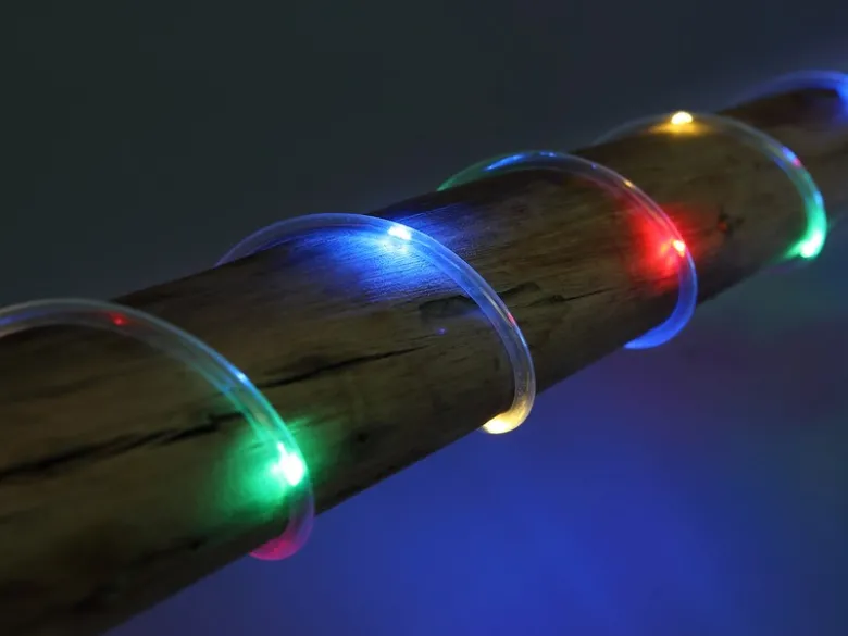 2er Set LED Solar Lichtschlauch für Außen mit RGB Beleuchtung, Länge 4,9 Meter