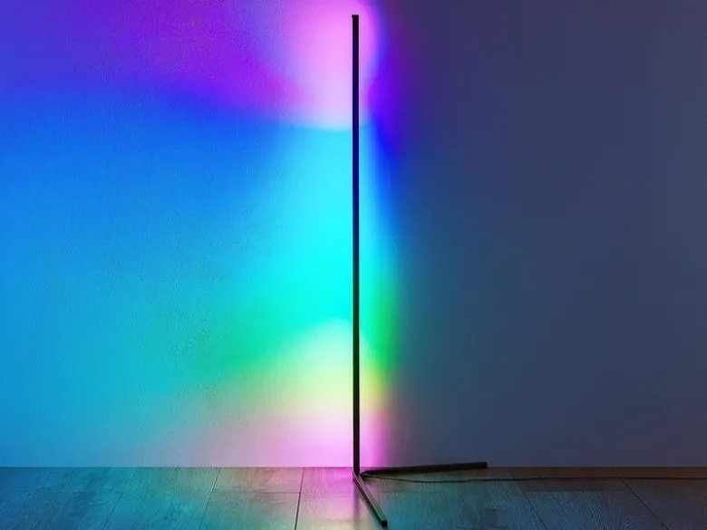 2er Set LED Stehleuchten mit Fernbedienung, RGB & Sound Control - H 141cm