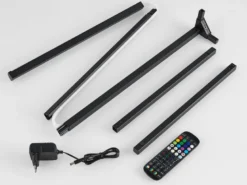 2er Set LED Stehleuchten mit Fernbedienung, RGB & Sound Control - H 141cm