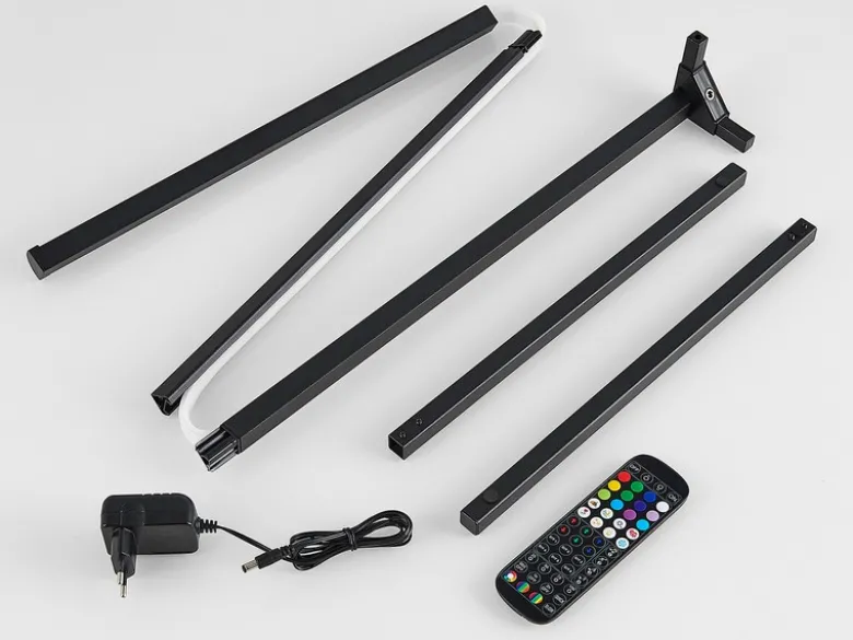 2er Set LED Stehleuchten mit Fernbedienung, RGB & Sound Control - H 141cm