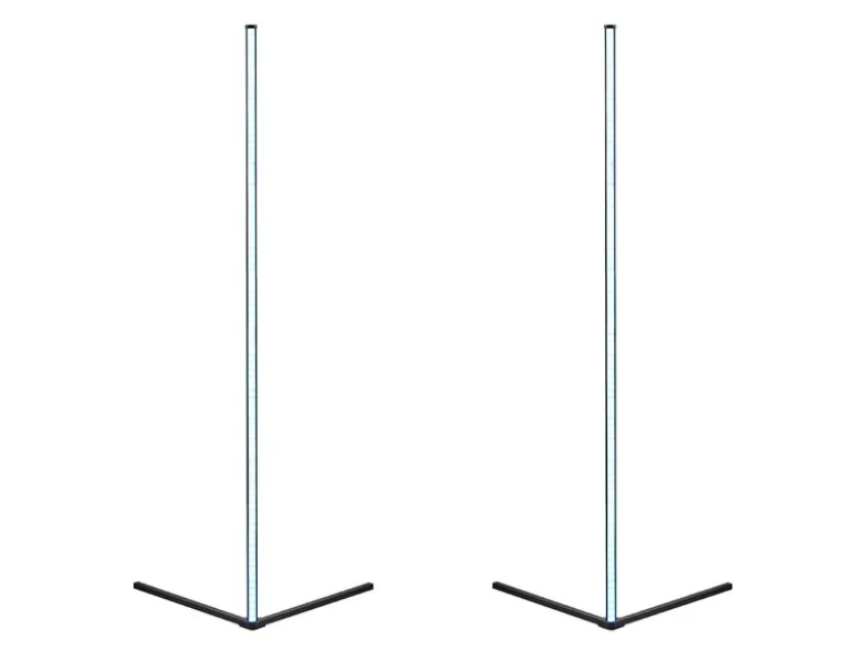 2er Set LED Stehleuchten mit Fernbedienung, RGB & Sound Control - H 141cm