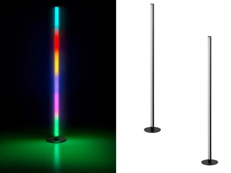 2er Set LED Stehleuchten mit Fernbedienung, RGB & Sound Control - H 115cm