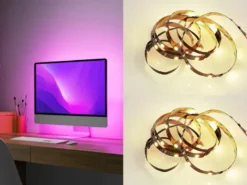 2er Set LED Streifen mit Fernbedienung, RGB & Sound Control - 120cm