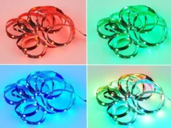 2er Set LED Streifen mit Fernbedienung, RGB & Sound Control - 300cm