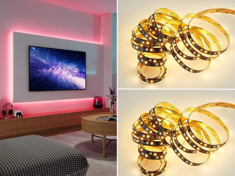 2er Set LED Streifen mit Fernbedienung, RGB & Sound Control Funktion - 5 Meter