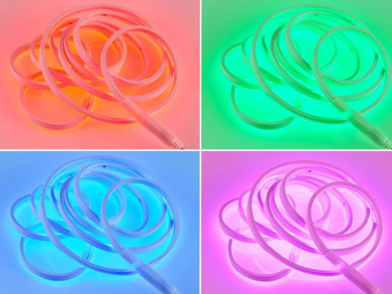 2er Set LED Streifen mit Fernbedienung, RGB Farbwechsler & Dimmer - 3 Meter