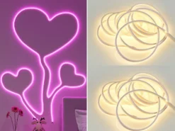 2er Set LED Streifen mit Fernbedienung, RGB Farbwechsler & Dimmer - 5 Meter