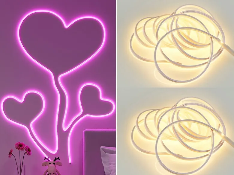 2er Set LED Streifen mit Fernbedienung, RGB Farbwechsler & Dimmer - 5 Meter