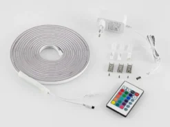 2er Set LED Streifen mit Fernbedienung, RGB Farbwechsler & Dimmer - 5 Meter