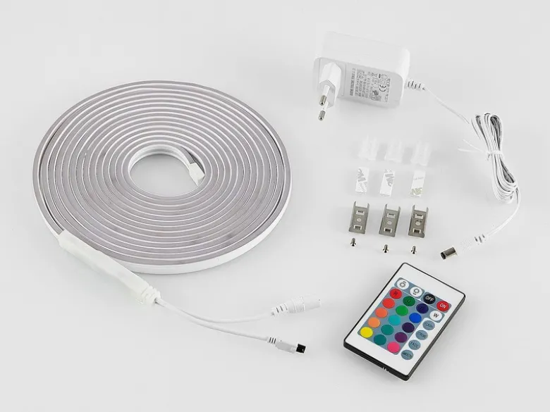 2er Set LED Streifen mit Fernbedienung, RGB Farbwechsler & Dimmer - 5 Meter
