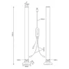 2er Set LED Tischleuchten BOY mit Fernbedienung, RGB & Sound Control - H 55cm