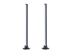 2er Set LED Tischleuchten BOY mit Fernbedienung, RGB & Sound Control - H 55cm