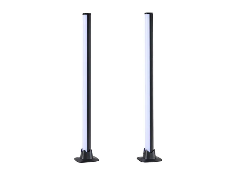 2er Set LED Tischleuchten BOY mit Fernbedienung, RGB & Sound Control - H 55cm