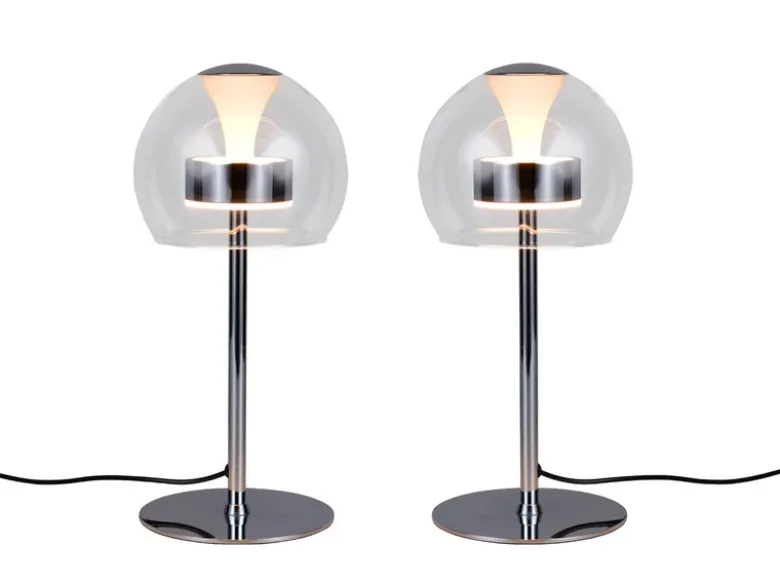 2er Set LED Tischleuchten dimmbar & Lichtfarbe einstellbar, Höhe 35cm
