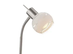 2er Set LED Tischleuchten ELLIOTT flexibel Glasschirm satiniert, Höhe 34cm