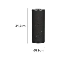 2er Set LED Tischleuchten mit Starlight Effekt, Stoff Schwarz Gold, Höhe 34cm