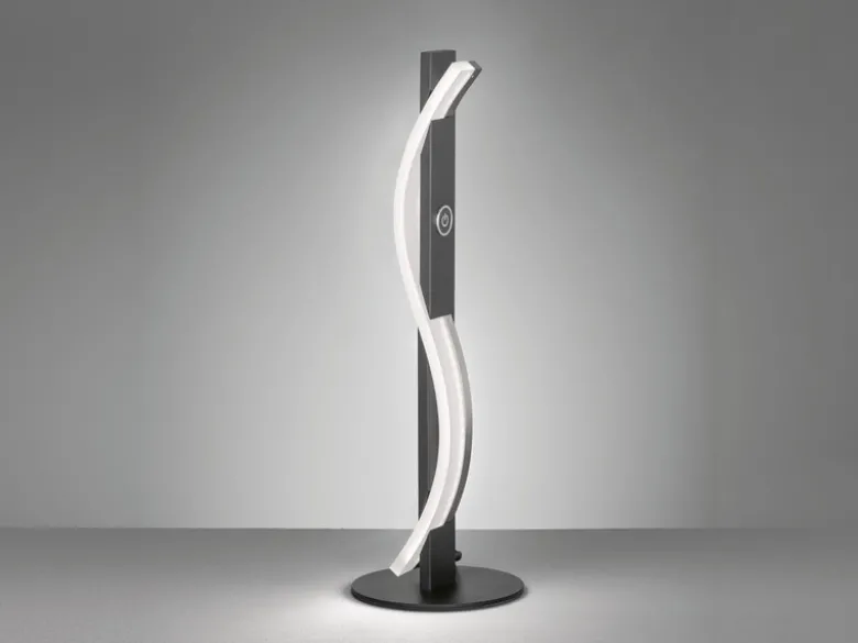 2er SET LED Tischleuchten Schwarz / Weiß dimmbar, Höhe 40cm